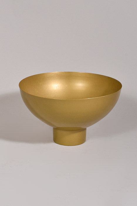13" X 7.75" Harlow Footed Bowl Gold