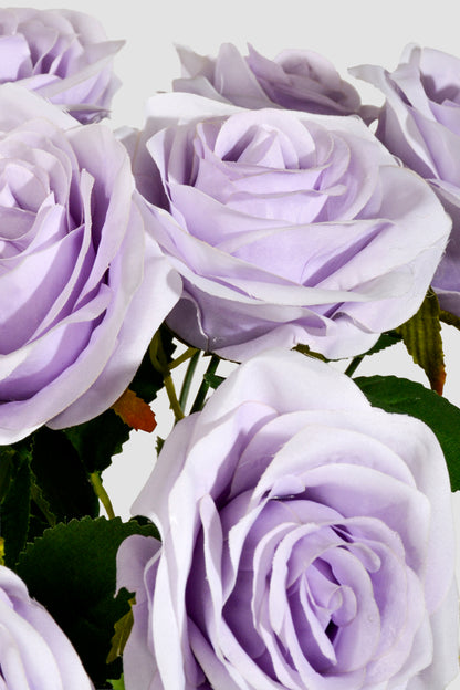 14" Silk Rose Bush Lavender Two-Tone