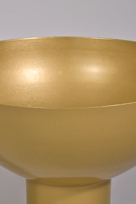13" X 7.75" Harlow Footed Bowl Gold