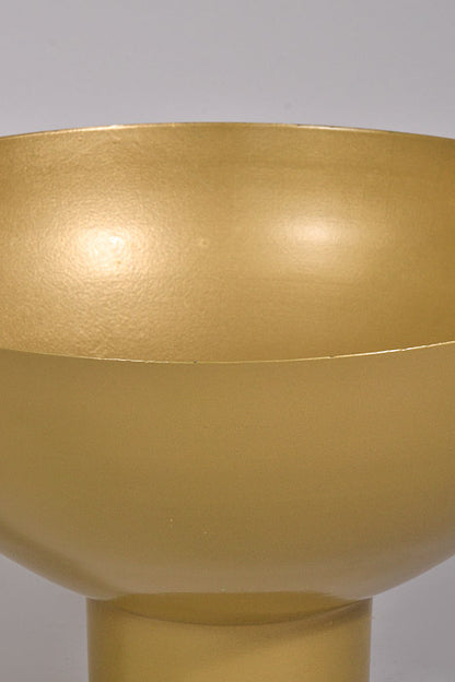 13" X 7.75" Harlow Footed Bowl Gold