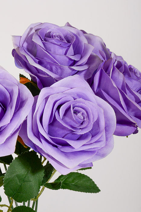 14" Silk Rose Bush Purple