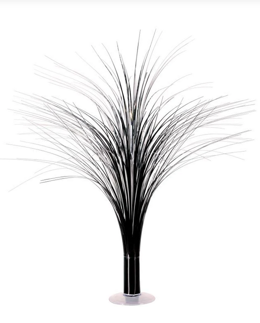 19" Metallic Spray Centerpiece Black/Silver