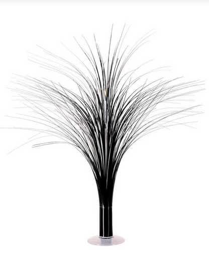 19" Metallic Spray Centerpiece Black/Silver