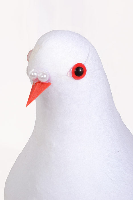 11" Dove With Feather Wing White