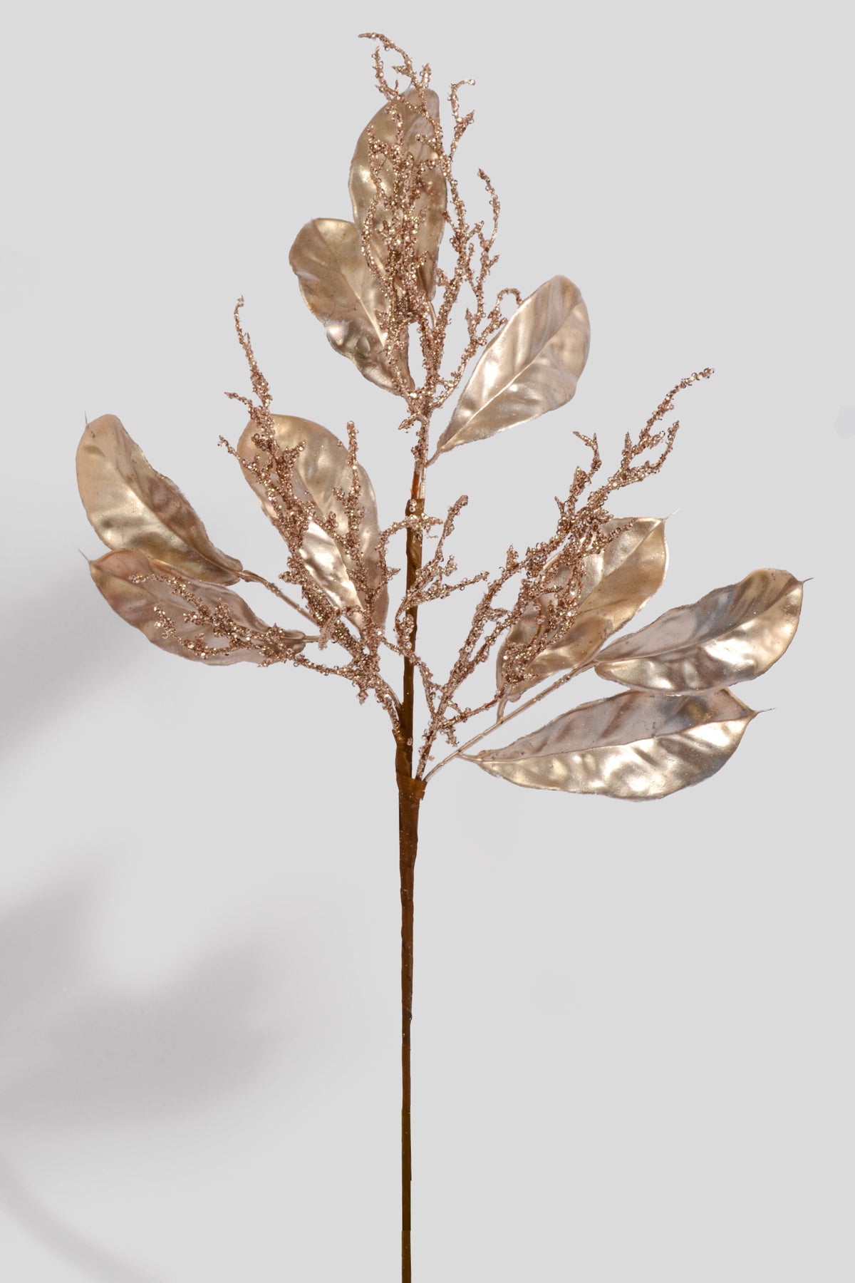 24" Magnolia Leaf Spray Champagne