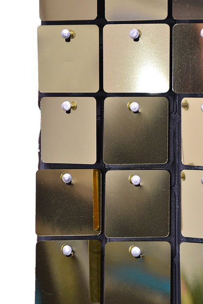 12" X 12" Foil Wall Mat Champagne