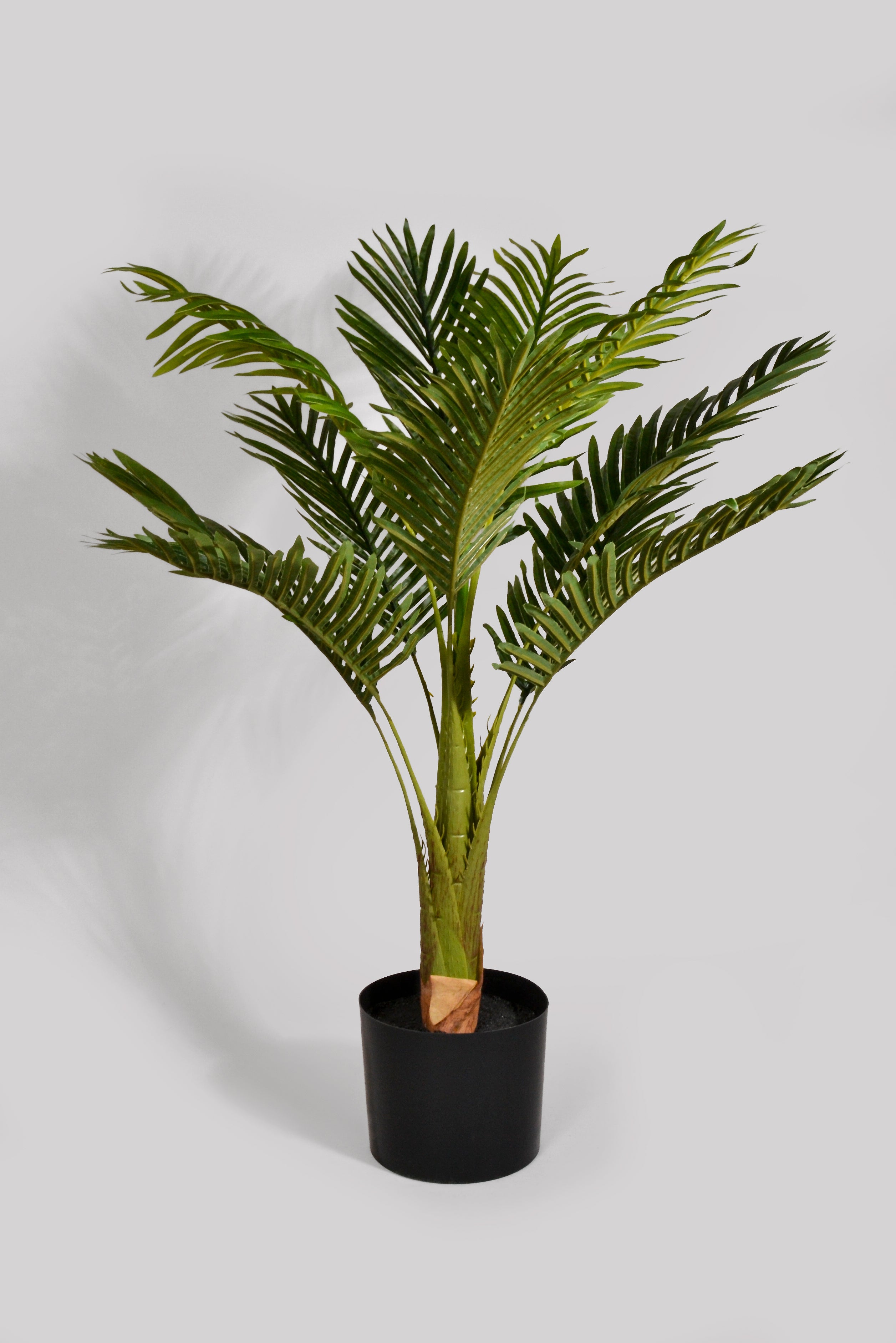34" Artificial Areca Palm Tree In Plastic Pot Green