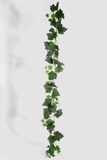 59" Artificial Grape Leaf Garland Green