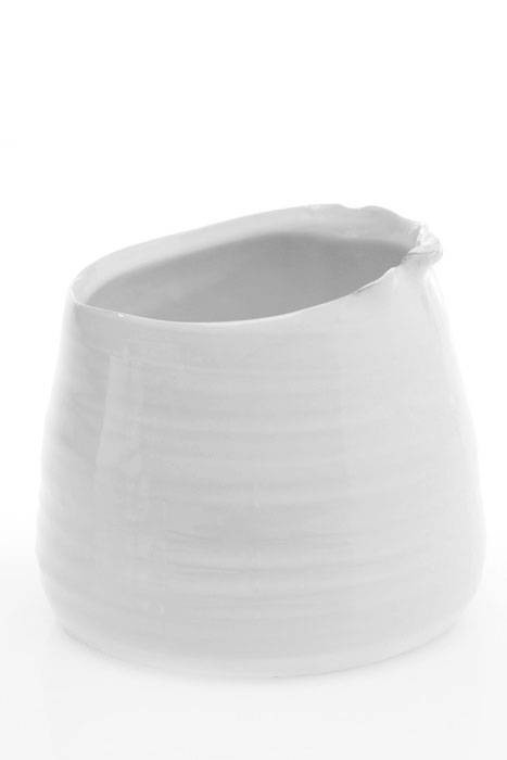 5.5" X 4.5" Ceramic Tegan Pot White