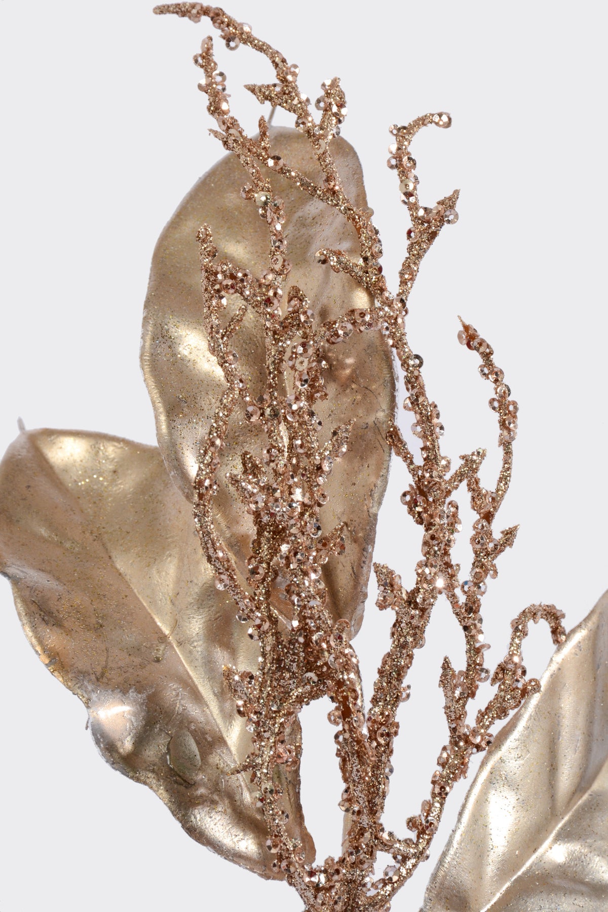 24" Magnolia Leaf Spray Champagne