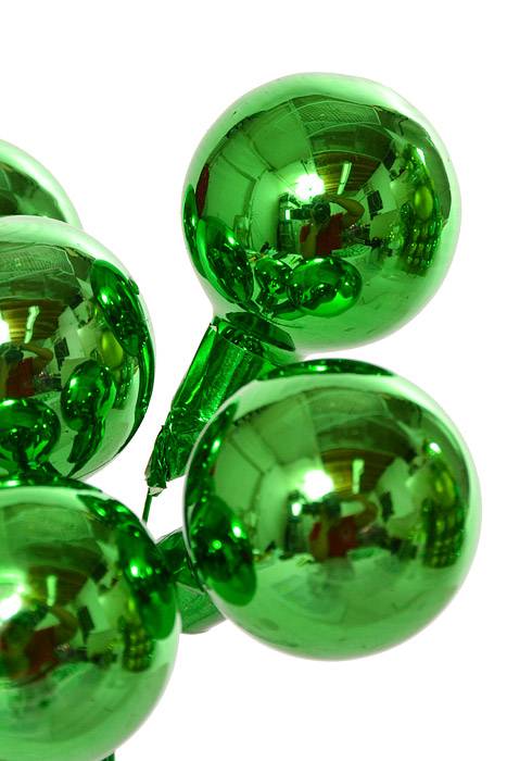 30mm Gloss Glass Ball Ornament Green Pkg/72