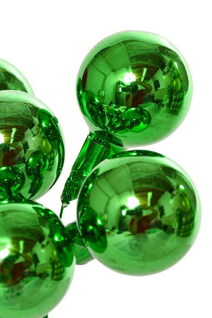 30mm Gloss Glass Ball Ornament Green Pkg/72