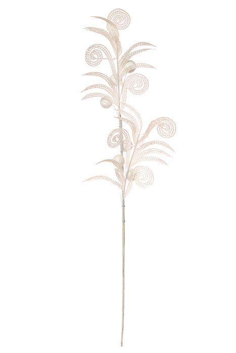 33.5" Glitter Swirl Ball Spray (White)