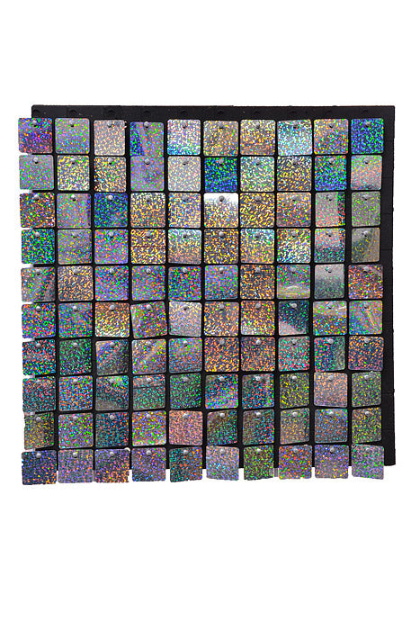 12&quot; x 12&quot; Foil Wall Mat Irid Silver