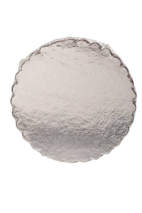 8" Foil Covered Cake Board Silver Pkg/10