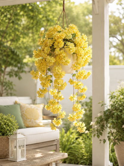 39.5" Cherry Blossom Bush Yellow