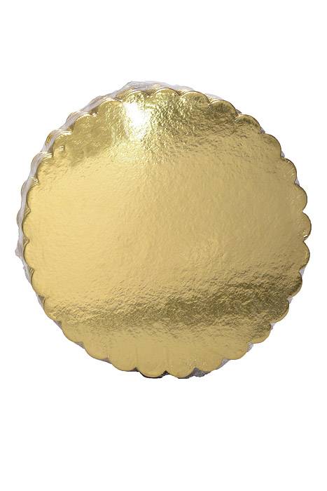 8" Foil Covered Cake Board Gold Pkg/10