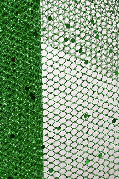 19" X 10Yds Metallic Mesh W/Glitter Green