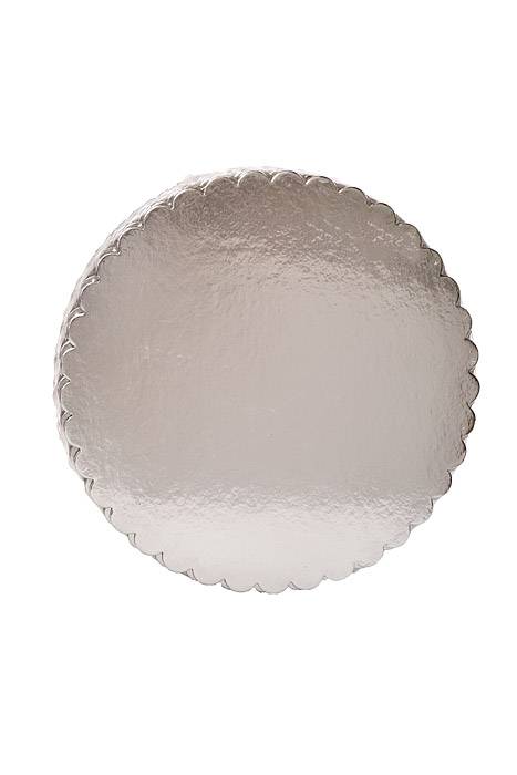 12" Foil Covered Cake Board Silver Pkg/10