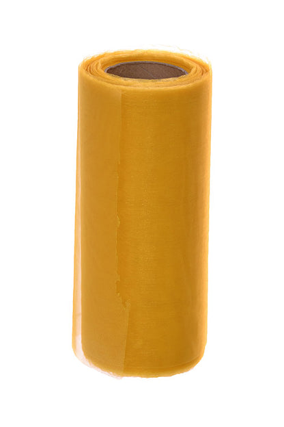 6" X 25Yds Organza Ribbon Yellow Gold