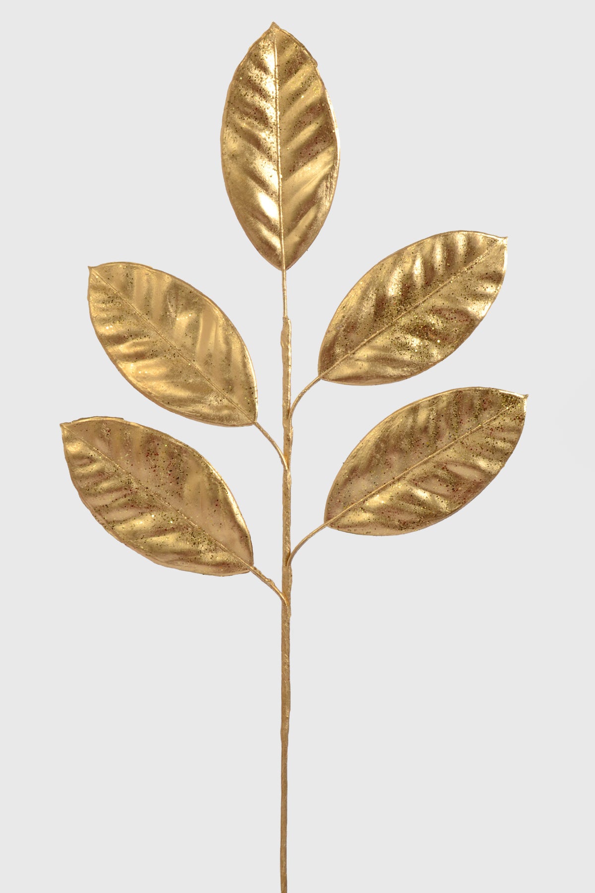 24" Magnolia Leaf Metallic Spray Gold