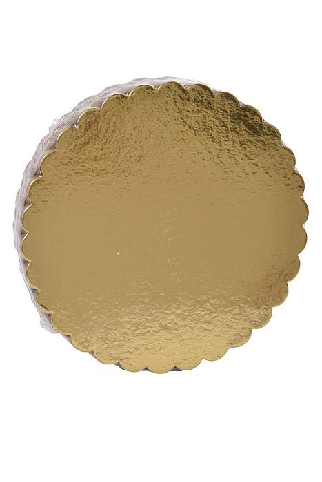 10" Foil Covered Cake Board Gold Pkg/10