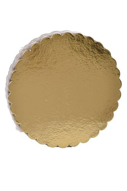 10" Foil Covered Cake Board Gold Pkg/10