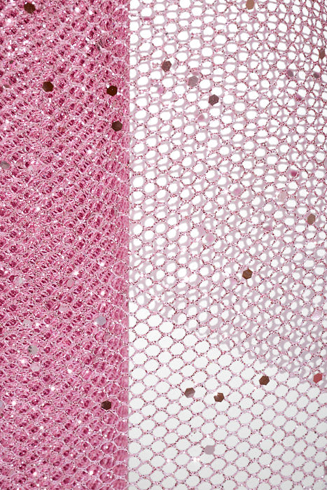 19" X 10Yds Metallic Mesh W/Glitter Pink