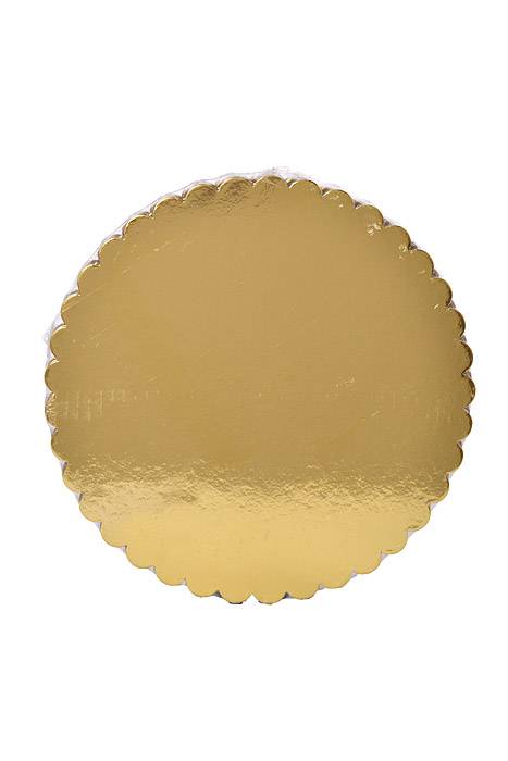 12" Foil Covered Cake Board Gold Pkg/10