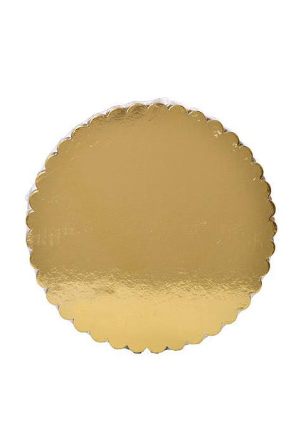 12" Foil Covered Cake Board Gold Pkg/10