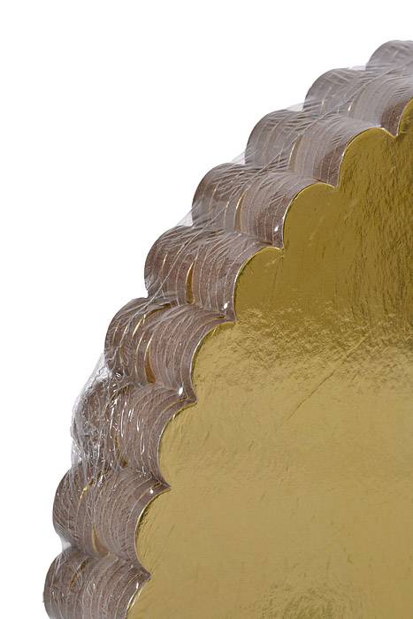 12" Foil Covered Cake Board Gold Pkg/10