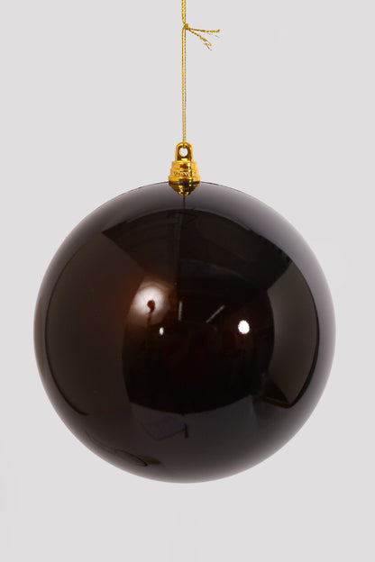 150MM Ornament Ball Chocolate Bx/2