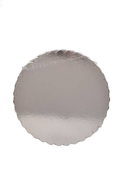14" Foil Covered Cake Board Silver Pkg/10