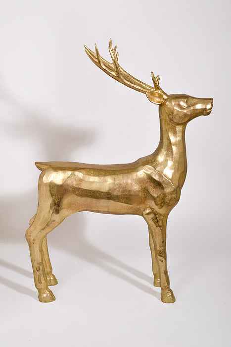 28.4" x 20.5" Reindeer Antique Gold