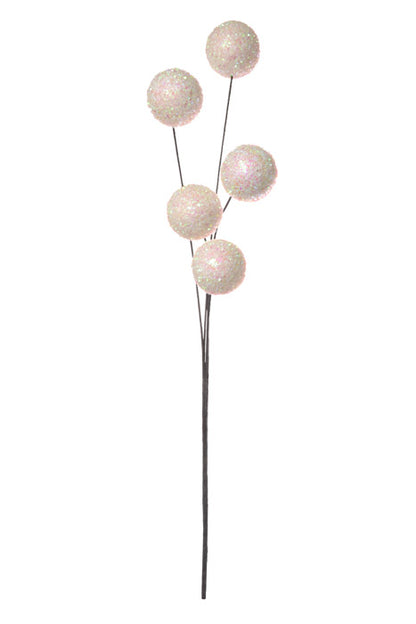 34.5" Glitter Ball Spray (White)