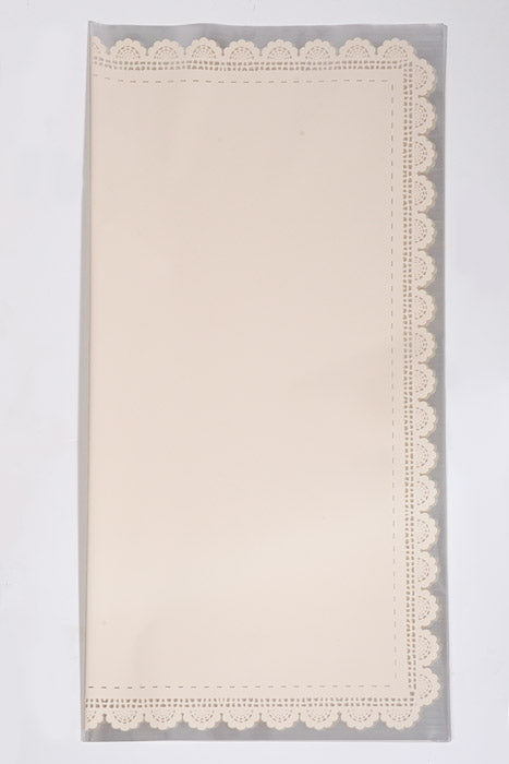 22.5&quot; Flower Cellophane Wrap Paper Ivory Pkg/20