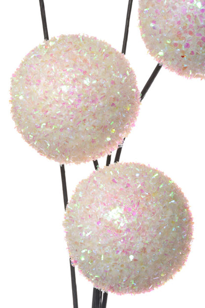 34.5" Glitter Ball Spray (White)
