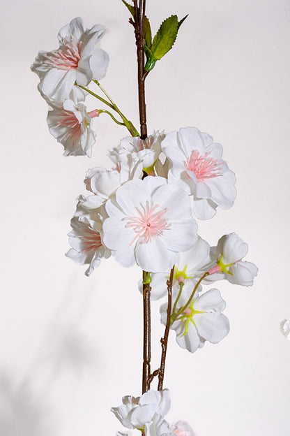 51" Silk Cherry Blossom Spray White