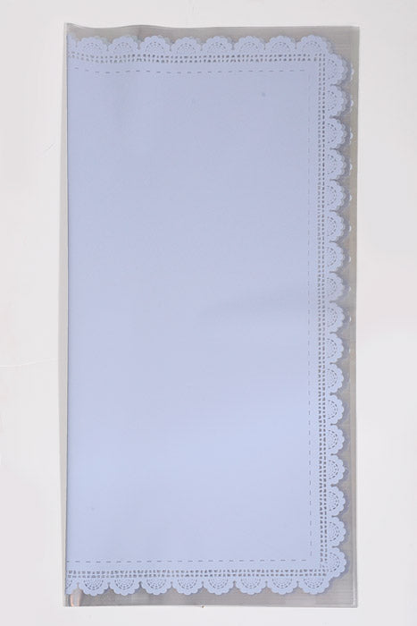 22.5" Flower Cellophane Wrap Paper Light Blue Pkg/20