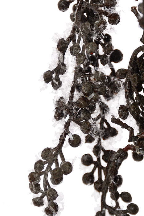 55" Glittered Berry Tree Branch Brown