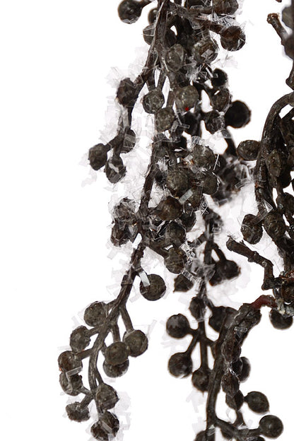 55" Glittered Berry Tree Branch Brown