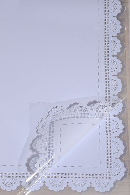 22.5" Flower Cellophane Wrap Paper Light Blue Pkg/20