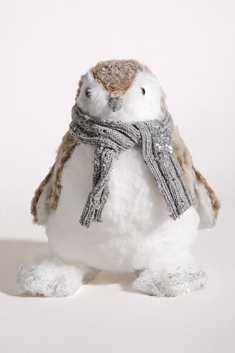 7.5" Penguin White/Light Brown