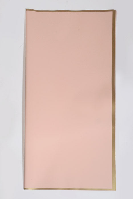 22.5" Gold Edge Flower Wrap Paper Peach Pkg/20