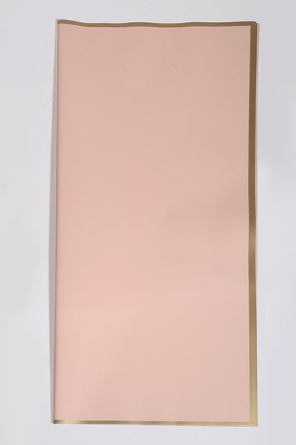 22.5" Gold Edge Flower Wrap Paper Peach Pkg/20