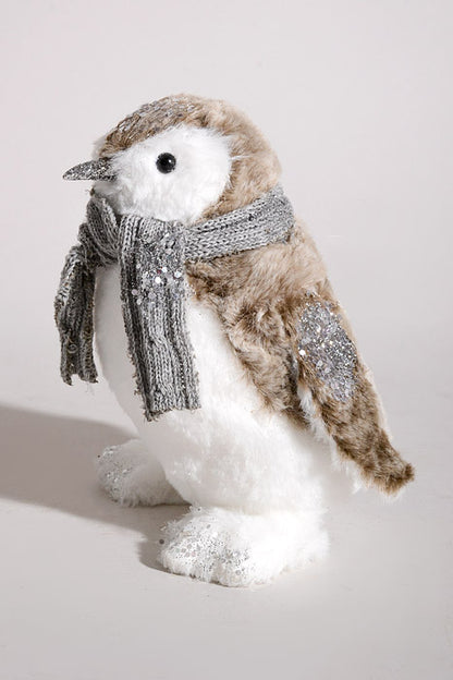 7.5" Penguin White/Light Brown