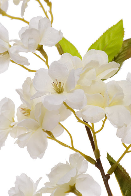 35.5" Silk Cherry Blossom Spray White