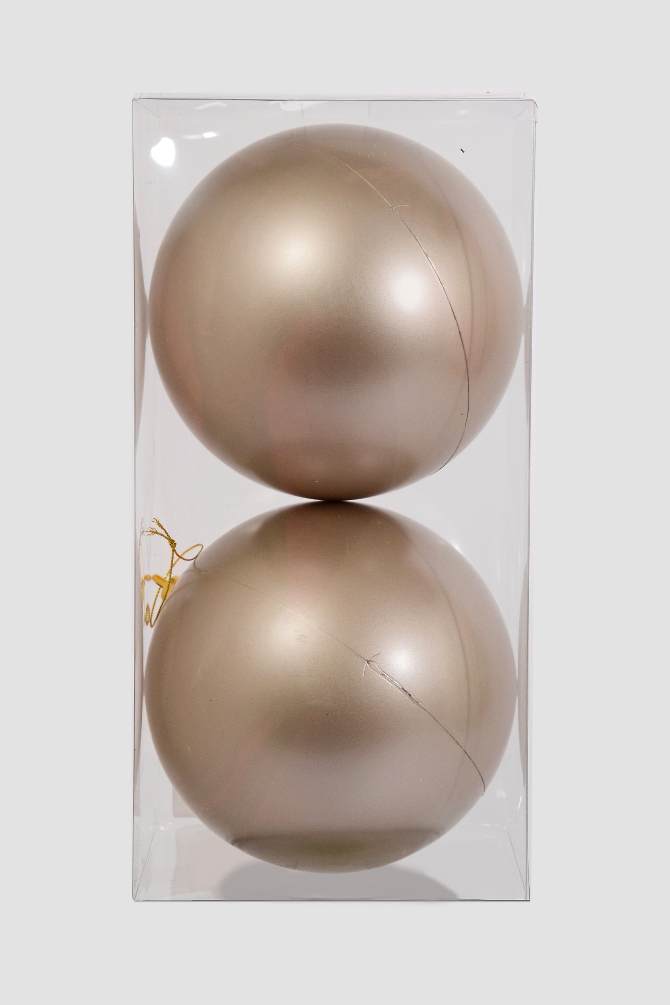 150MM Ornament Ball Matte Champagne Bx/2