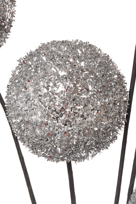 34.5" Glitter Ball Spray (Silver)