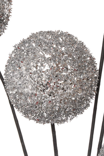 34.5" Glitter Ball Spray (Silver)
